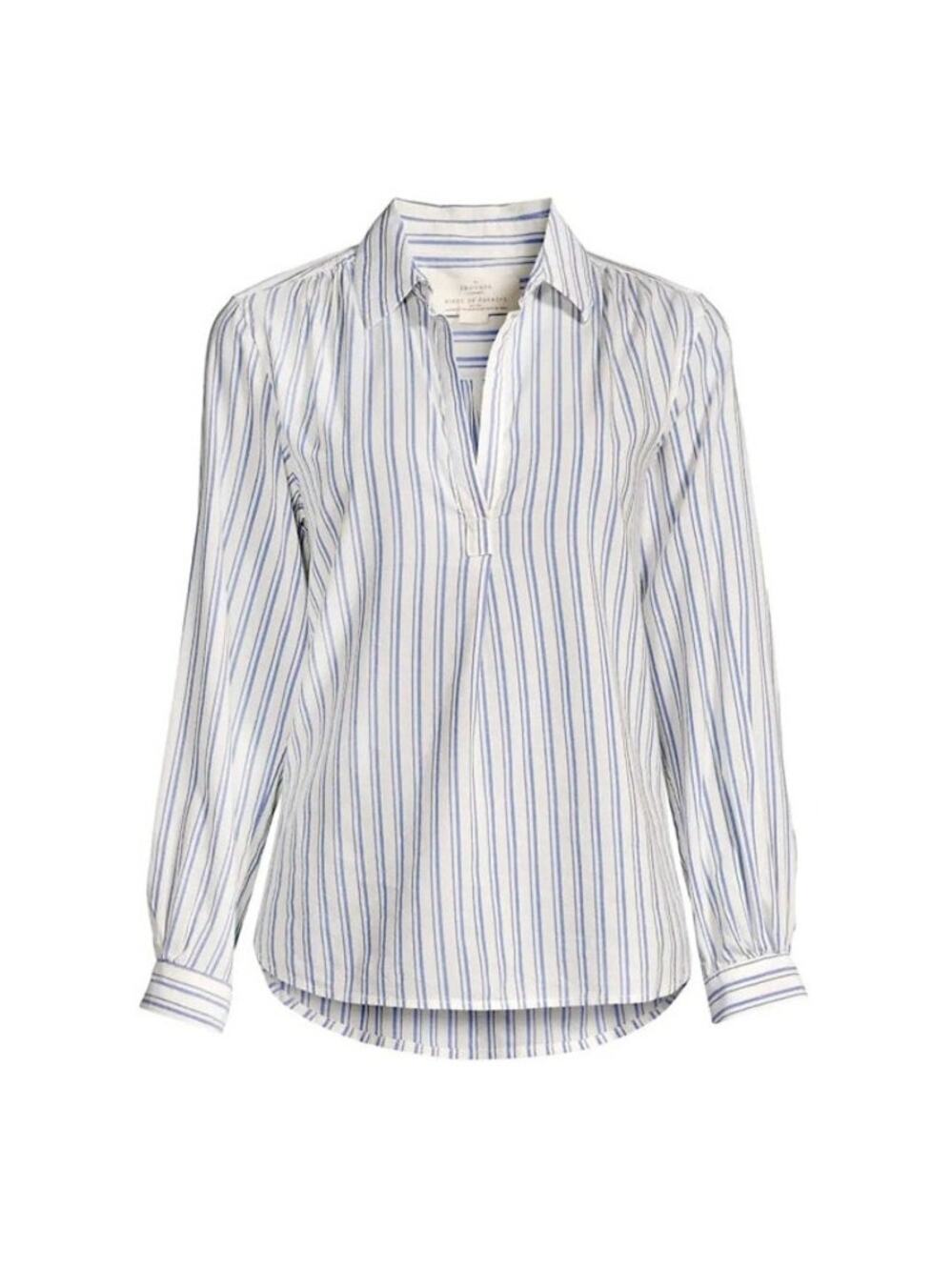 Birds Of Paradis Classic Swim Stripe Courtney Henley Top Size S